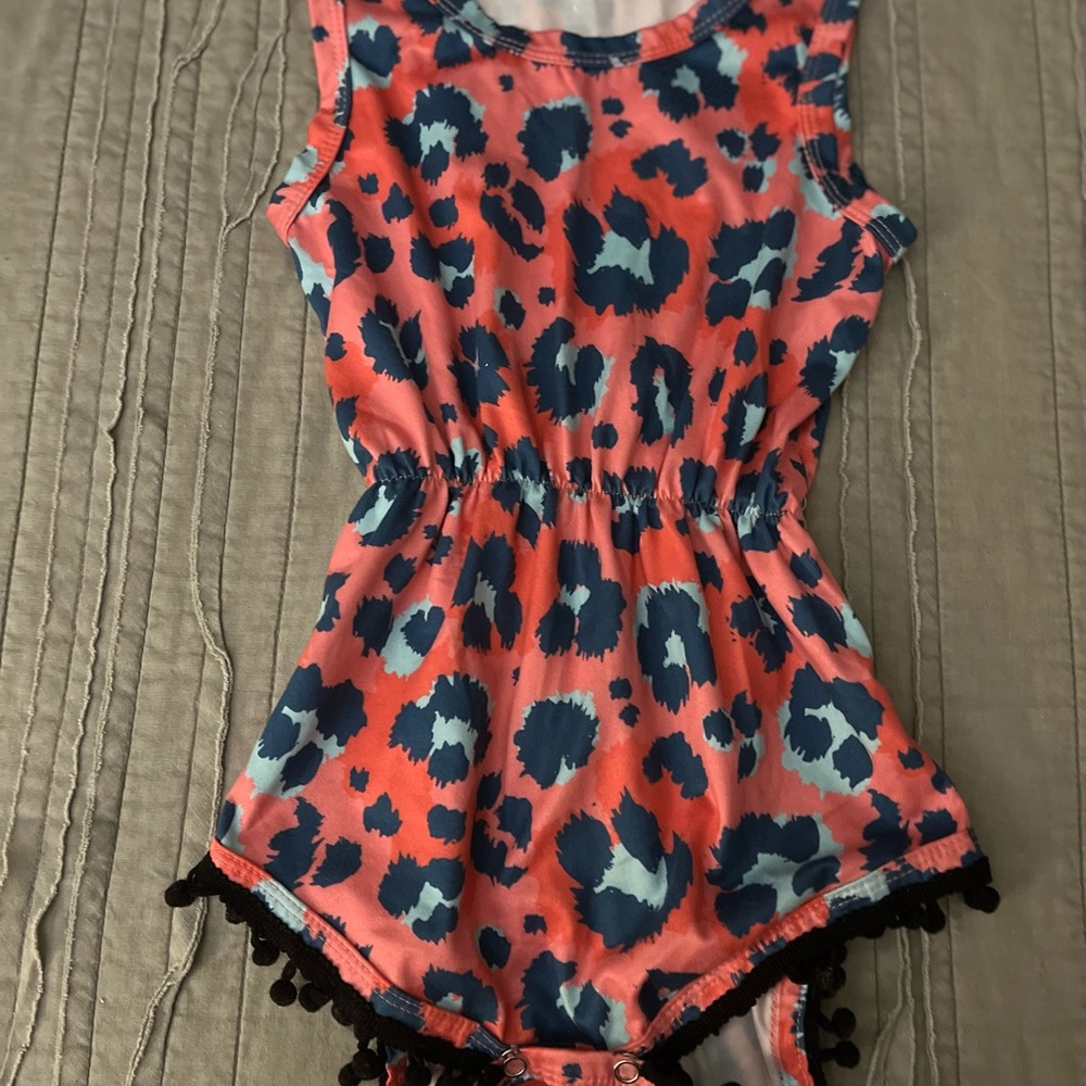 12-24 Month Toddler Girls Mila & Rose Pom Pom Romper